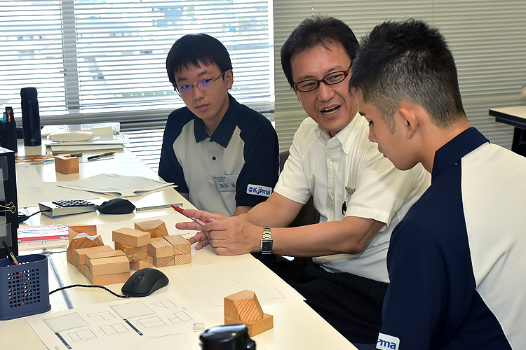 地元の工業高校生の企業内実習